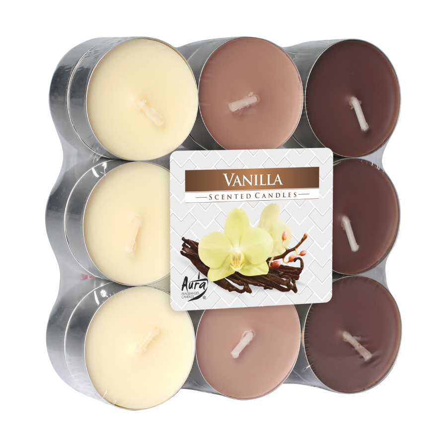 Ароматичні свічки Bispol Scented Candles Ваніль, 18 шт